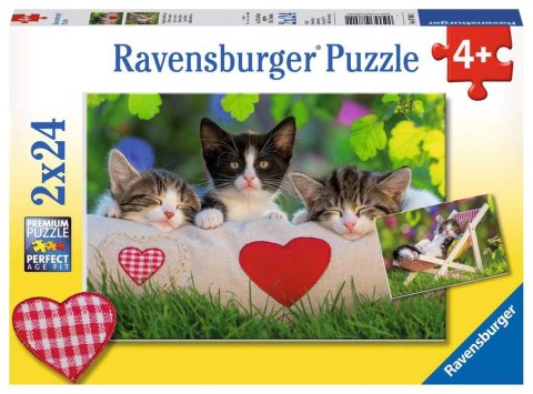 Ravensburger: Puzzle 2w1 - Śpiące kocięta Ravensburger
