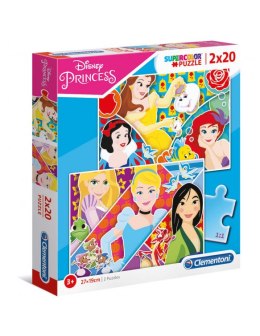 Clementoni: Puzzle 2 X 20el. Super Kolor Princess Clementoni