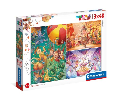 Clementoni - Puzzle 3x48el. The Circus Clementoni