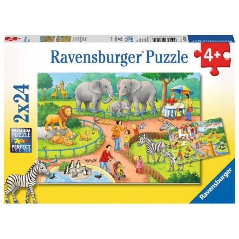 Ravensburger: Puzzle 2w1 - Dzień w zoo Ravensburger