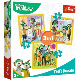 Trefl | Puzzle 3w1| Rodzina Treflików | Razem jest wesoło Trefl