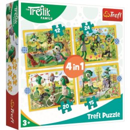Trefl | Puzzle 4w1 | Wspólne zabawy Treflików Trefl