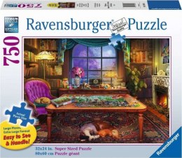 Ravensburger - Puzzle 2D Duży Format: Pokój do układania puzzli 750 elementów Ravensburger