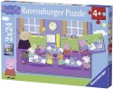 Ravensburger: Puzzle 2w1 - Świnka Peppa i cała klasa Ravensburger