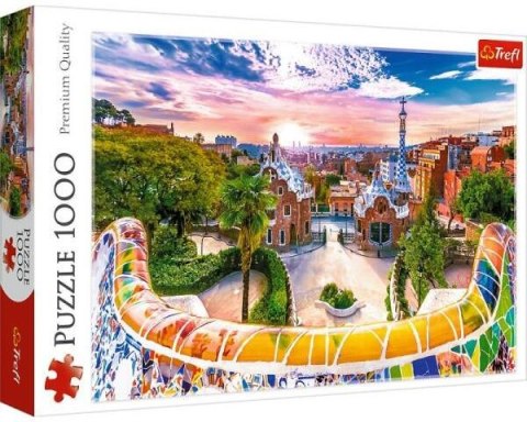 Trefl: Puzzle 1000el. - Zachód słońca nad Barceloną, Hiszpania Trefl