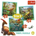 Puzzle 3w1 - Niezwykły świat dinozaurów Trefl