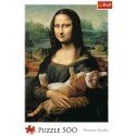 Puzzle 500 elementów Mona Lisa i kot Mruczek Trefl