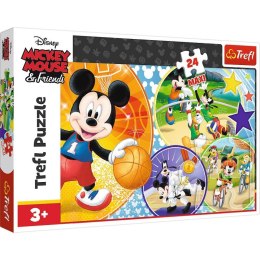 Puzzle 24 elementy Maxi - Mickey Mouse, Czas na sport! Trefl