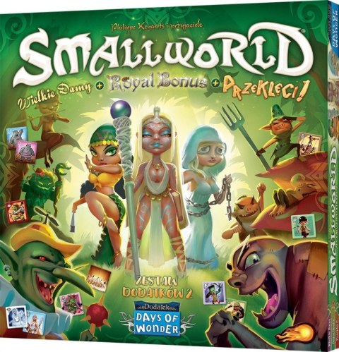 Gra Small World: Zestaw dodatków 2 - Wielkie damy + Royal Bonus + Przeklęci! Rebel