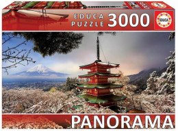 Puzzle 3000 elementów Góra Fuji, Pagoda Chureito Japonia Educa