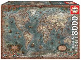 Puzzle 8000 elementów Historyczna mapa świata Educa