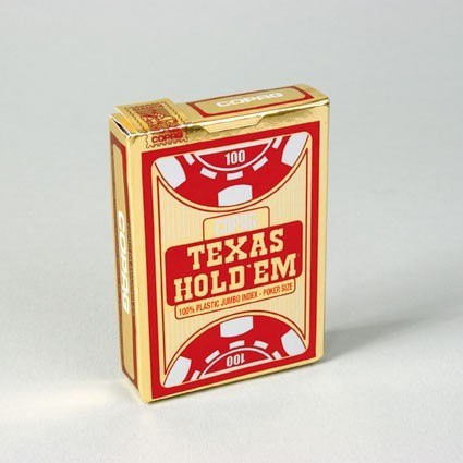 Karty Poker Texas Jumbo czerwone Cartamundi