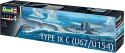 Model plastikowy German Submarine Type IX C U67/U154 Revell