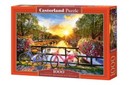 Puzzle 1000 elementów Malowniczy Amsterdam z rowerami Castor