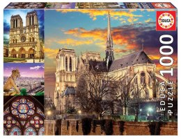 Puzzle 1000 elementów Notre Dame Kolaż Educa