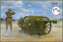 Model do sklejania Armata 75mm Field Gun wz.1897 z figurkami Ibg