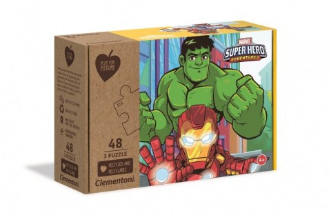 Puzzle 3x48 elementów Marvel Superhero Clementoni