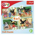 Puzzle 4w1 Wesoły Dzień Binga Trefl