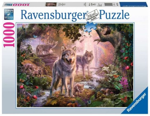 Puzzle 1000 elemetów Rodzina wilków latem Ravensburger Polska