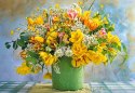 Puzzle 1000 elementów Spring Flowers In Green Vase Castor