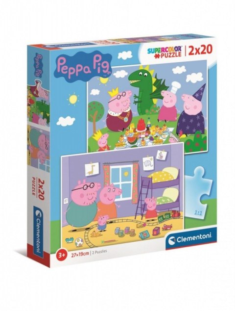 Puzzle 2x20 elementów Świnka Peppa Clementoni