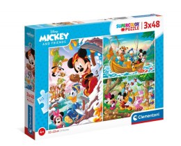 Puzzle 3 x 48 elementów - Miki i Przyjaciele Clementoni