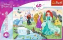 Puzzle 60 elementów Poznaj Księżniczki Trefl