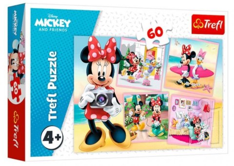 Puzzle 60 elementów Urocza Minnie Trefl