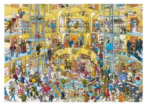 Puzzle 1000 elementów Dzień jak co dzień w hotelu, Schone (Puzzle+plakat) Heye