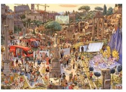 Puzzle 2000 elementów Pokaz mody pośród ruin antycznego Rzymu, Knoor Peter (Puzzle+plakat) Heye