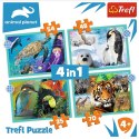 Puzzle 4w1 Tajemniczy świat zwierząt Trefl