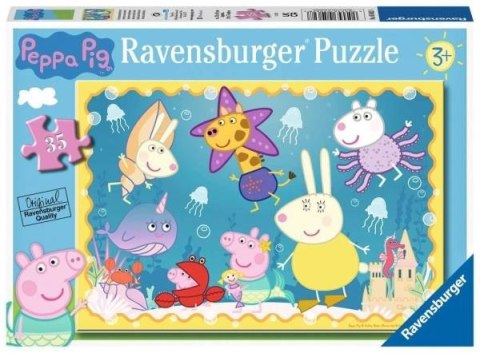 Puzzle 35 elementów Świnka Peppa Podwodny świat Ravensburger Polska