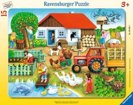 Puzzle 15 elementów Co tu pasuje, Na wsi Ravensburger Polska