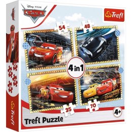 Puzzle 4w1 Do startu gotowi start Auta Cars 3 Trefl
