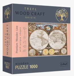 Puzzle drewniane 1000 elementów Antyczna mapa świata Trefl