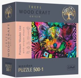 Puzzle drewniane 500 elementów Kolorowy szczeniak Trefl