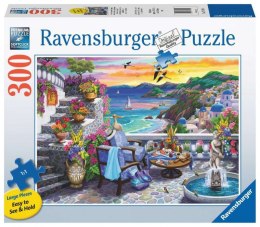 Puzzle 2D Duży Format Zachód słońca nad Santorini 300 elementów Ravensburger Polska