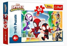Puzzle 60 elementów W świecie Spideya Spiderman Trefl