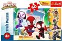 Puzzle 60 elementów W świecie Spideya Spiderman Trefl