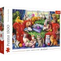 Puzzle 1500 elementów Kociaki na sofie Trefl