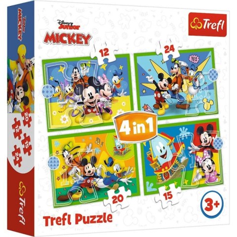 Puzzle 4w1 Mickey Wśród Przyjaciół Trefl