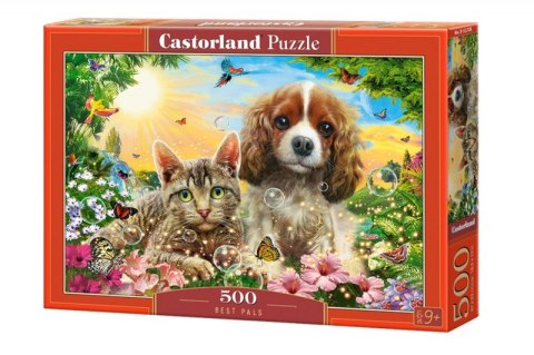Puzzle 500 elementów Najlepsi przyjaciele kot i pies Castor