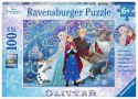 Puzzle 100 elementów XXL Kraina Lodu, Błyszczący śnieg Ravensburger Polska