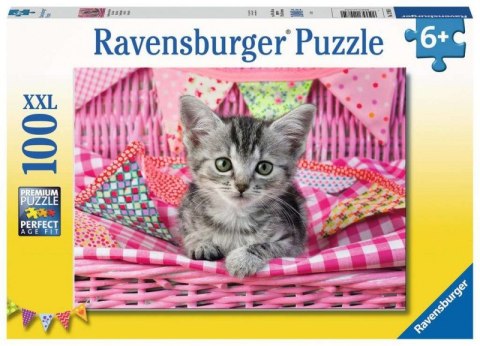 Puzzle 100 elementów XXL Słodki kotek Ravensburger Polska