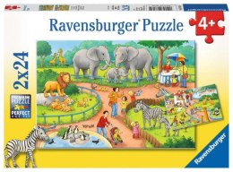 Puzzle 2x24 elementy Dzień w zoo Ravensburger Polska