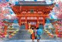 Puzzle 1500 elementów Japonia wiosna Praise for Spring Castor