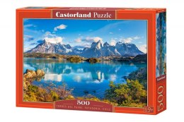 Puzzle 500 elementów Góry Torres Del Paine Patagonia Chile Castor
