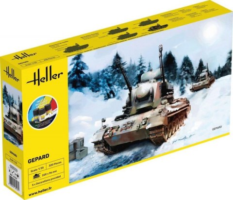 Model plastikowy Starter Set Działo Przeciwlotnicze Gepard Heller