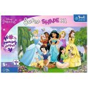 Puzzle 104 elementy XL Super Shape Księżniczki w ogrodzie, Księżniczki Disneya Trefl