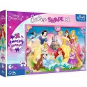 Puzzle 160 elementów XL Super Shape Różowy świat księżniczek, Księżniczki Disneya Trefl